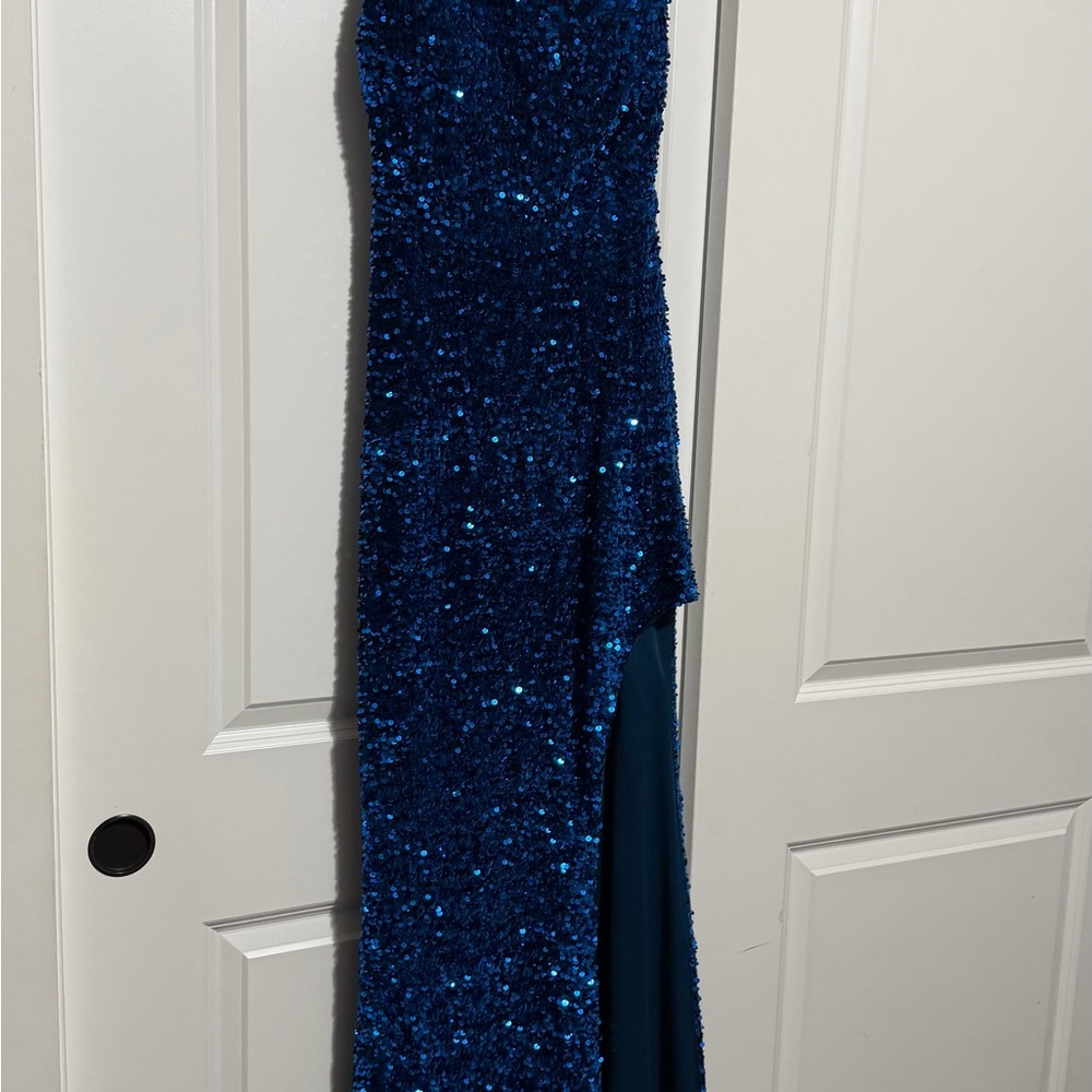 Sparkling Blue Sequin Gown